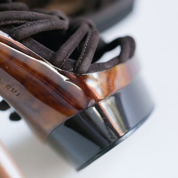 Barbara Bui Suede Brown Knotted Knot Detail heels - Picture 5 of 14